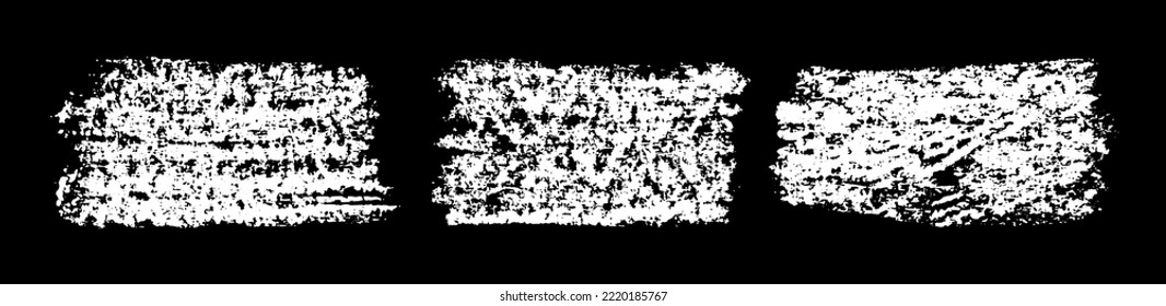 Chalk grunge backgrounds set. Chalkboard abstract sketches. White chalk pencil hatches and scribbles. Grungy backdrops collection.