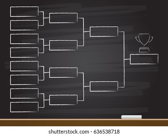 Dibujo manual de talla con gráfico de cuartos de final. Ilustración vectorial.