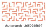 Chalk hand drawn corner elements, color rectangular frames, red text corners, quote frame, geometric pattern. Crayon marker lines, underlines, frames, grunge texture, doodle vector sketch illustration