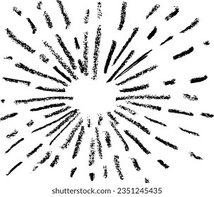 Chalk Hand Drawn Rays Illustration