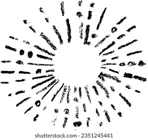 Chalk Hand Drawn Rays Illustration