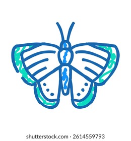 chalk hill blue spring doodle icon sketch vector. chalk hill blue spring sign. isolated symbol illustration