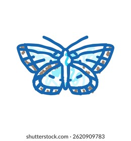 giz colina azul mola ícone doodle esboço vetor. giz colina azul primavera sinal. símbolo isolado ilustração