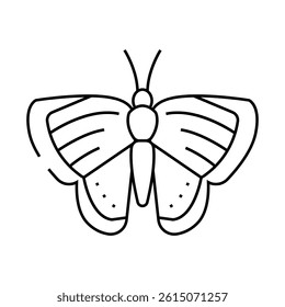 chalk hill blue spring line icon vector. chalk hill blue spring sign. isolated contour symbol black illustration