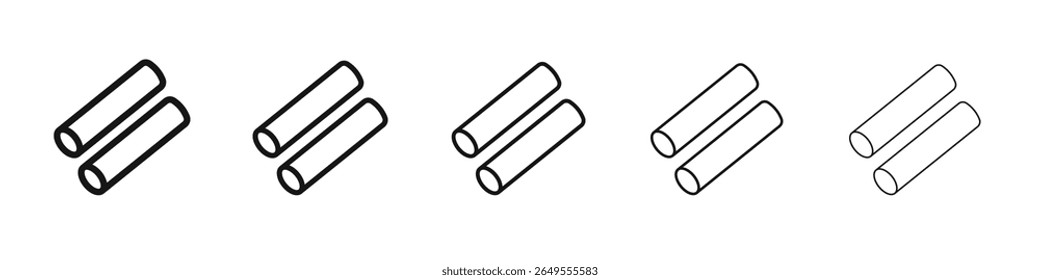 Chalk icon black and white vector sign