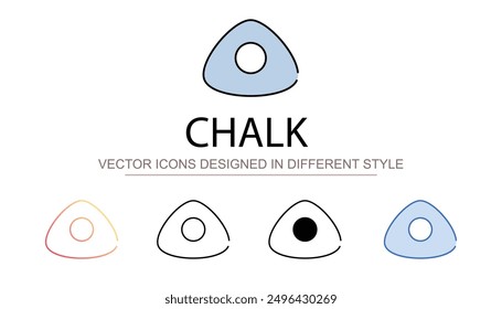 Chalk icon design with white background stock illustration