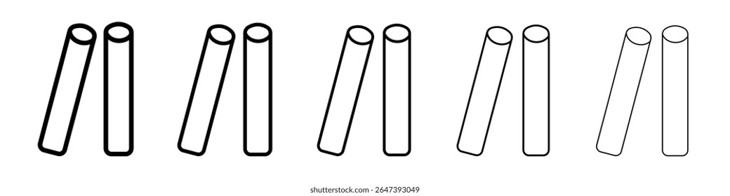 Chalk icon flat illustration set logo