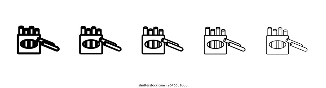 Chalk icon flat simple outline logo