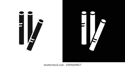 Chalk icon Flat vector set outline