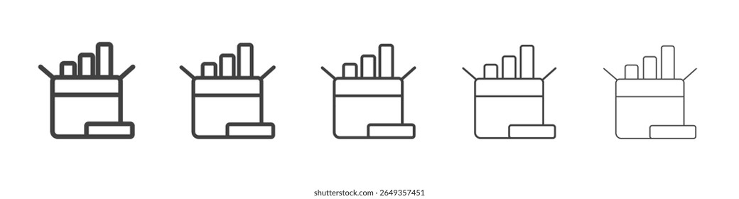 Chalk icon Line graphics illustration symbol