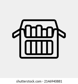 Chalk icon in line style, use for website mobile app presentation
