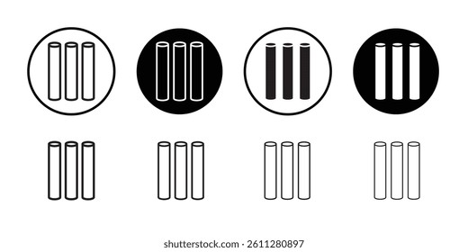 Chalk icon Thin line art collection