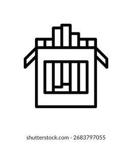 Ilustração de vetor de ícone de giz com estilo de linha ou de contorno
