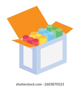 Chalk isometric 3D icon, mini illustration. use for modern concept, print, UI, UX kit, web and app development. Vector EPS 10, related to learning and education, science