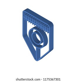 Chalk isometric left top view 3D icon