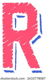 Chalk Letter Vector Element Alphabet R