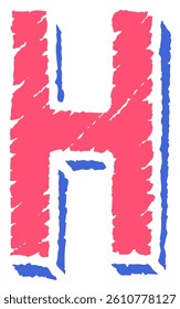 Chalk Letter Vector Element Alphabet H