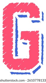 Chalk Letter Vector Element Alphabet G