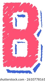 Chalk Letter Vector Element Alphabet B