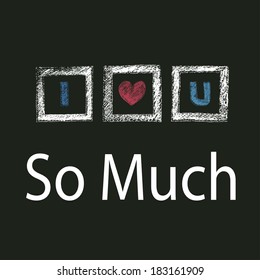 chalk lettering labels of love valentine's day
