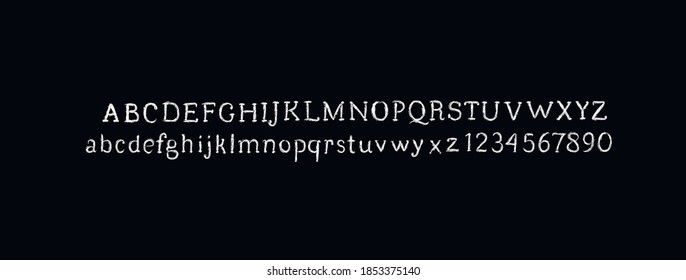 Chalk, lettering, numbers vector isolated design elements on blackboard. Concept for logo,, menu, card 