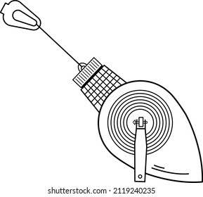 Chalk Line Tool Or Chalk Box Isolated Vector On White Background. Marking Tool For A Carpenter