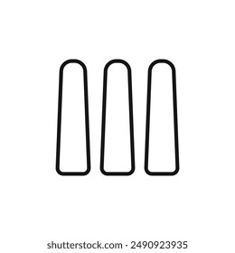 Chalk logo sign vector outline