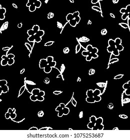 chalk on blackboard seamless pattern