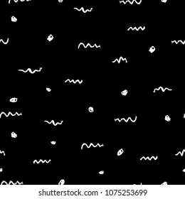 chalk on blackboard seamless pattern