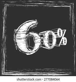 in chalk on the board 60%