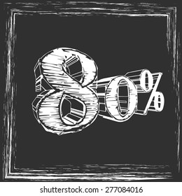 in chalk on the board 80%