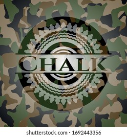 Chalk sobre textura de camuflaje. Ilustración vectorial. Detallado.