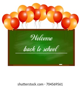 Chalk on the school board Welcome back to school
