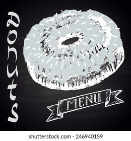 Chalk painted donuts menu.
