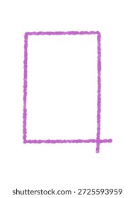 Kreide Rechteck Anführungsfeld mit Pastellkonturrahmen. Box-Design als Textfeld in weicher Kreide Rahmen, perfekt für Zitat oder Pastellhintergrund, eleganter Rahmen für kreativen grafischen Kontext.
