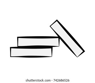chalk for school blackboard cartoon vector design isolated on white background