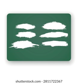 Chalk scribbles and strokes set on green chalkboard, vector illustration Chalk scribbles and strokes set on green chalkboard, vector illustration