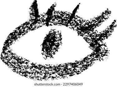 Icono del vector ocular de esbozo de talla