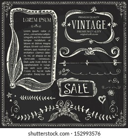chalk sketch letter frame hand drawn blackboard ornate vintage elements cartoon framework and design part chalk writing chalk sketch letter frame hand drawn blackboard ornate vintage elements straight