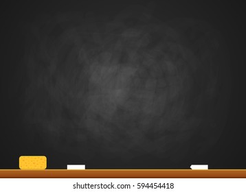 Chalk, sponge, school board - education infographic.