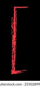 Farbe der quadratischen Klammer. Doodle handgezeichnet.