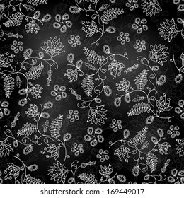 Chalk Style Hand Drawn Flowers