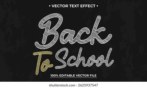 Chalk text effect, editable blackboard and school text style