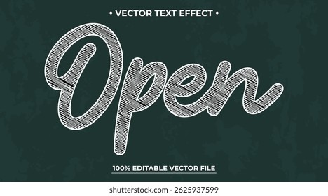 Efecto de texto de tiza, pizarra editable y estilo de texto Café