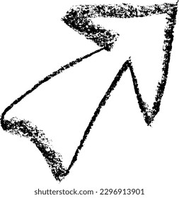 Firma de flecha arriba de textura de marcado