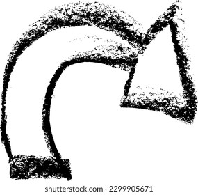 Firma de flecha arriba de textura de marcado