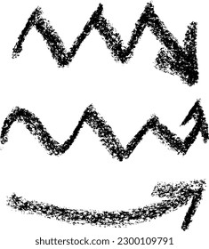 Conjunto de signos de flecha de textura de marcado