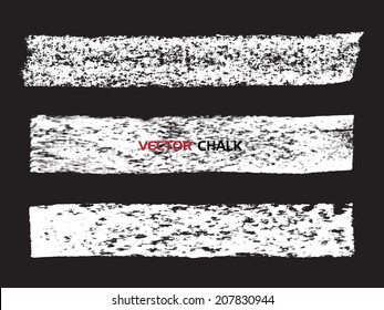 Chalk texture banner stripes. Vector design elements.