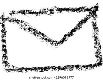 Chalk Texture Email Envelope Icon