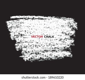 Chalk Texture Grungy Banner. Vector Design Elements.